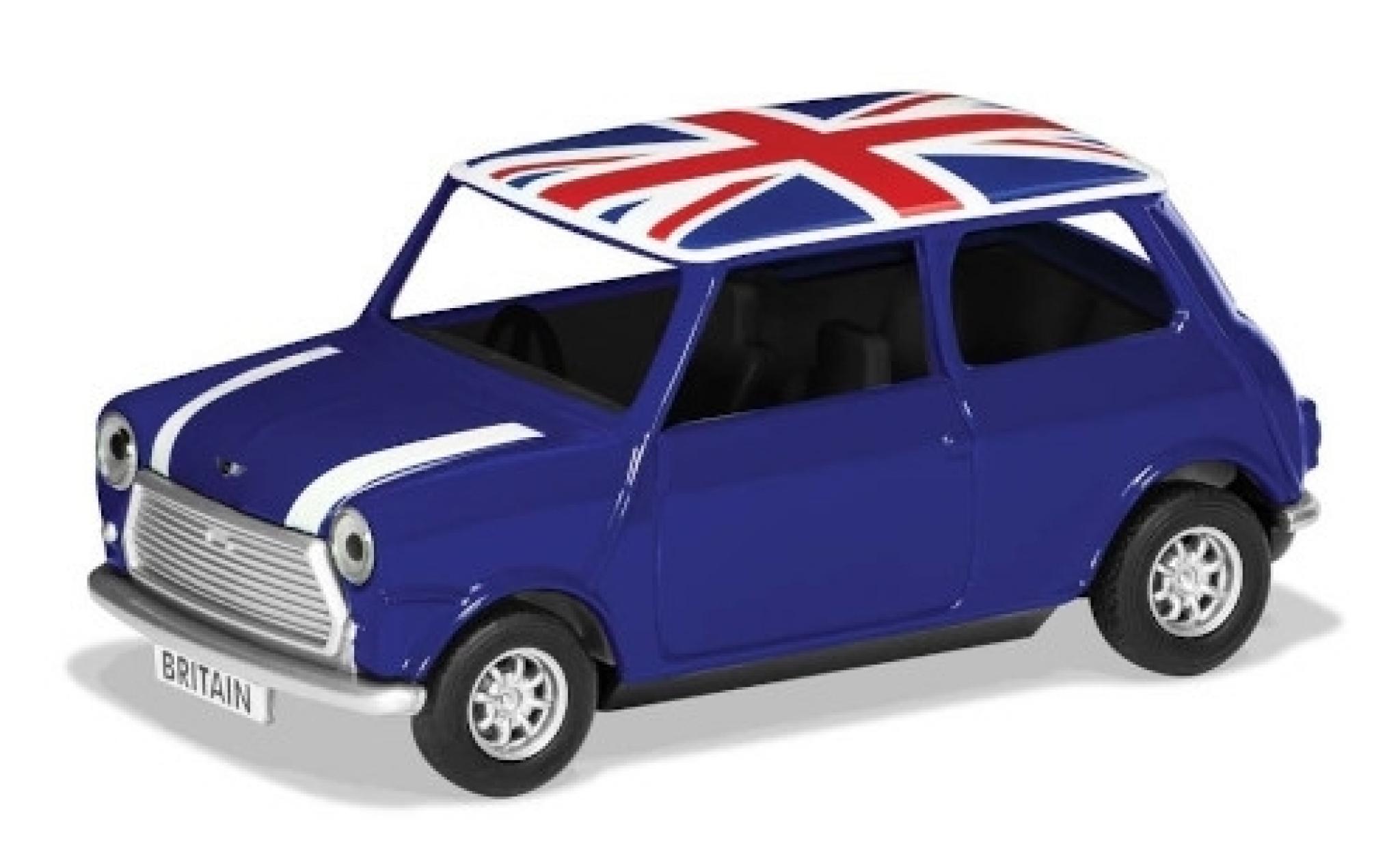 Mini Cooper 1/36 Corgi blauw/wit RHD Union Jack Best of Britannique modelauto