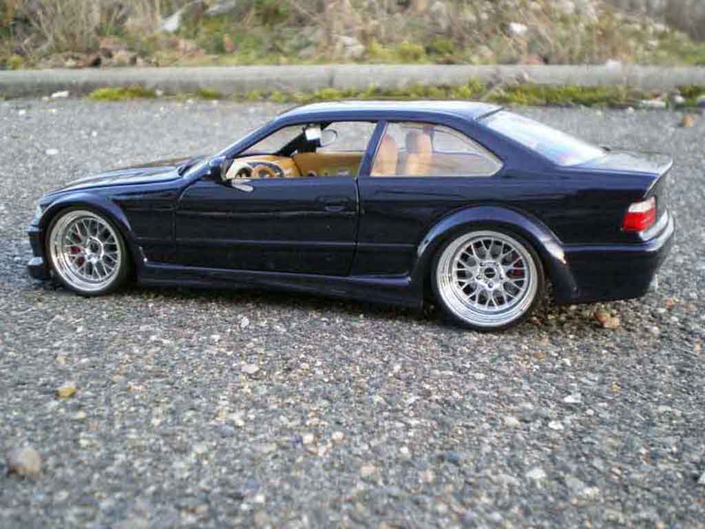Bmw M3 coupe GTR E36 blauw jantes larges 1/18 Ut Models