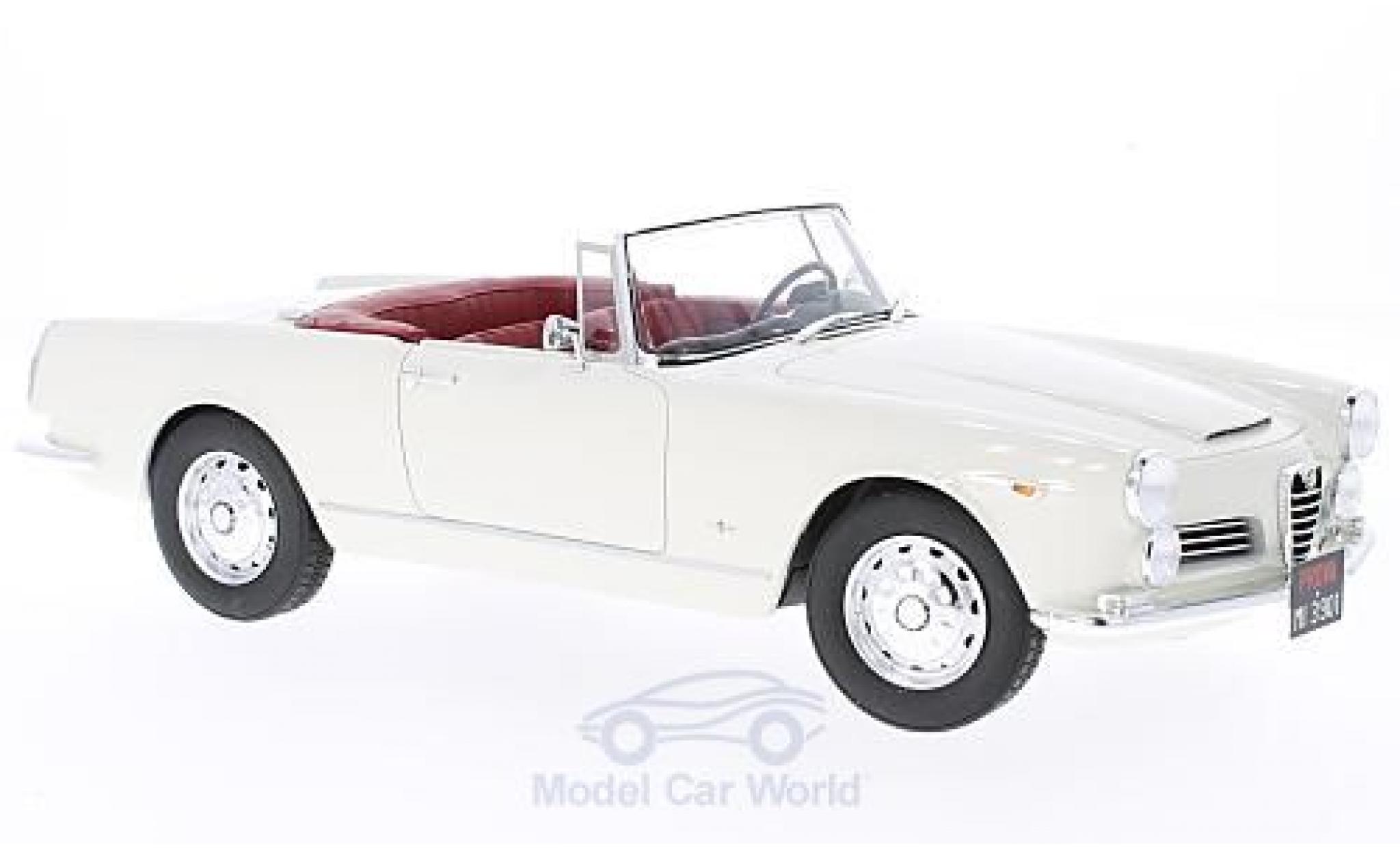 Alfa Romeo 2600 1/18 Cult Scale Models Spyder Touring wit 1961 ohne Vitrine modelauto