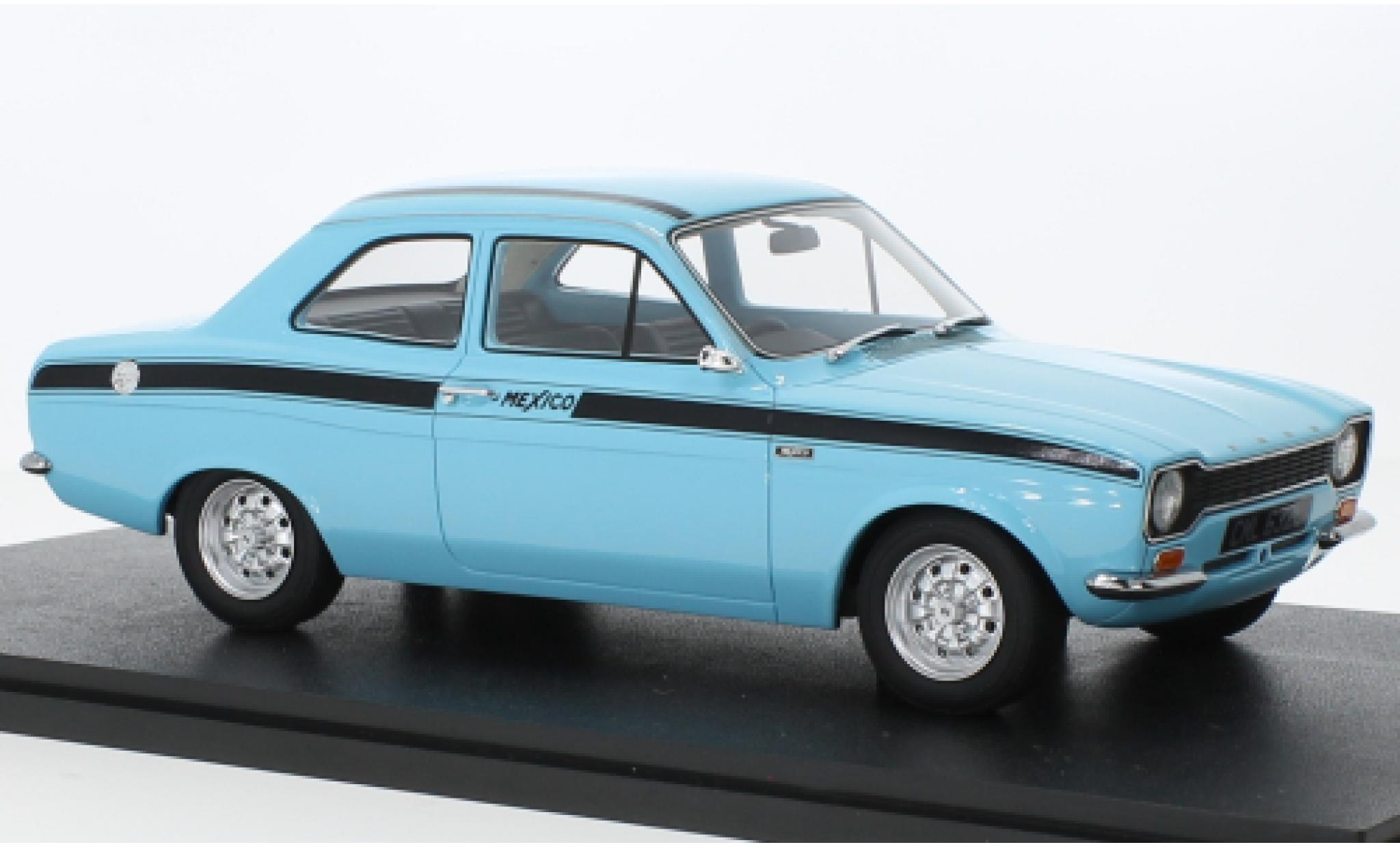 Ford Escort 1/18 Cult Scale Models MKI Mexico blauw clair RHD 1973 modelauto
