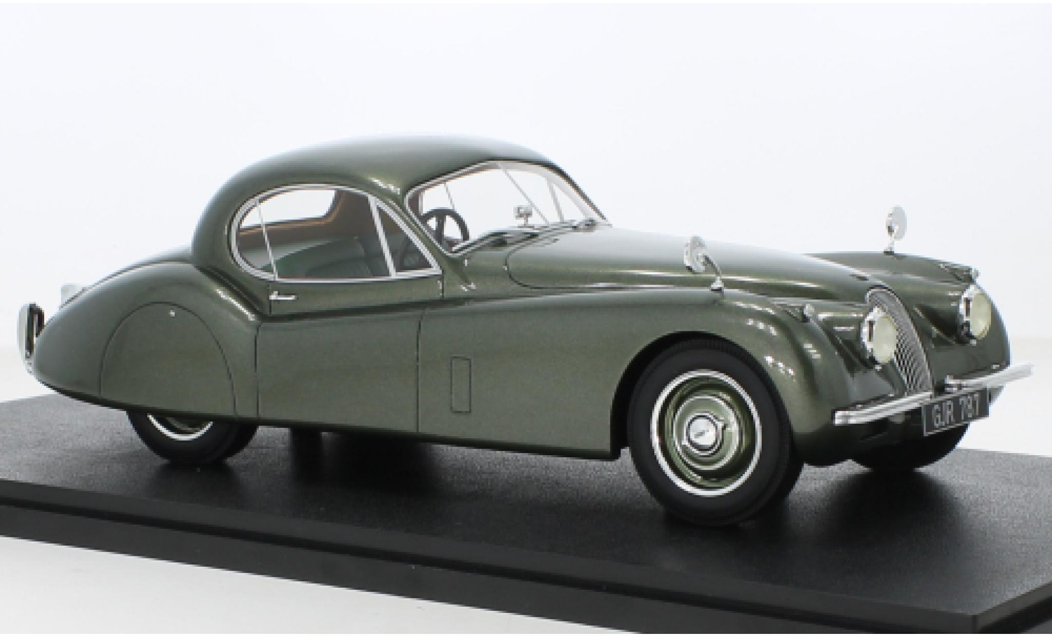 Jaguar XK 1/18 Cult Scale Models 120 FHC metallic groen RHD 1951 modelauto