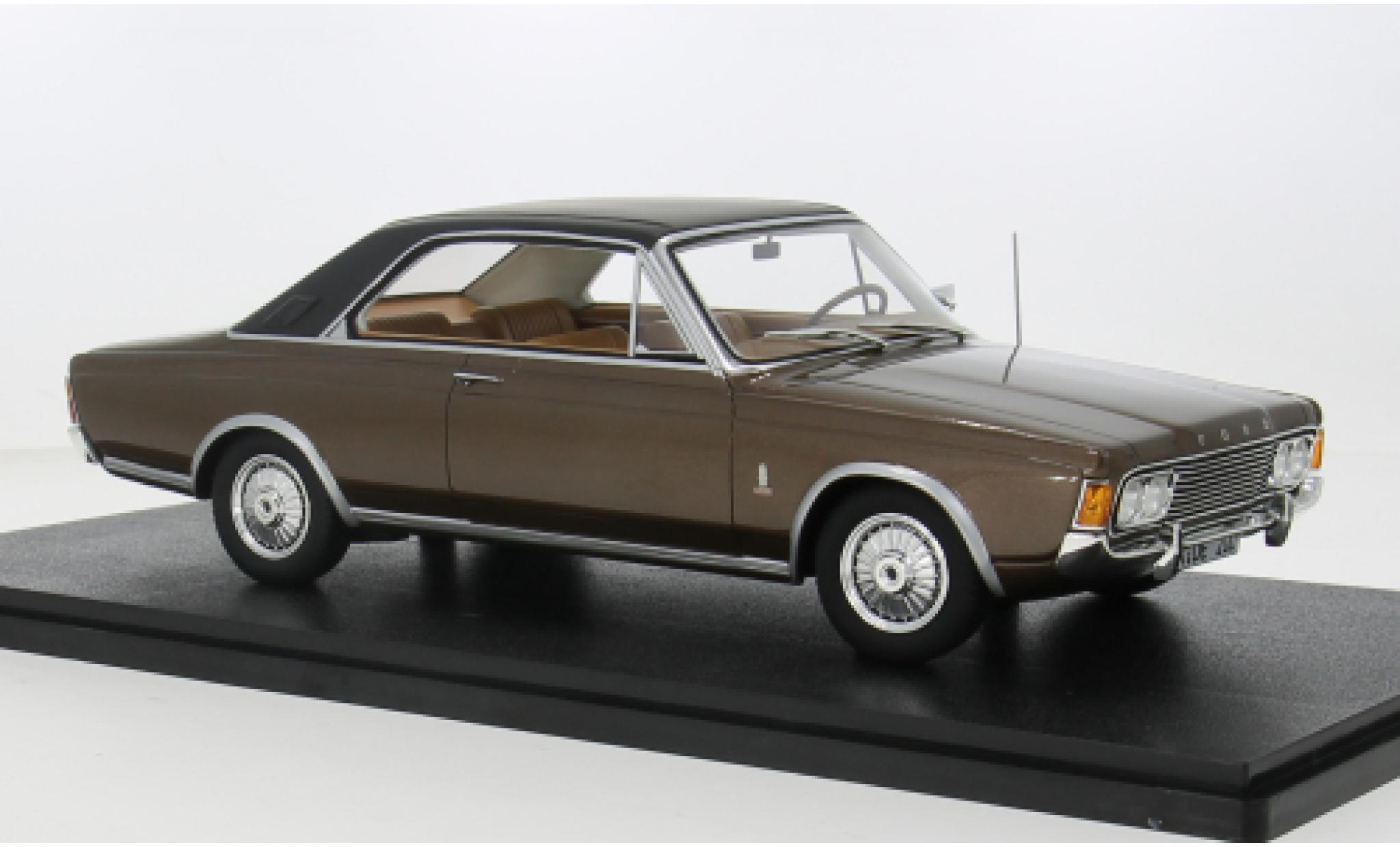 Ford Taunus 1/18 Cult Scale Models P7b 17M Coupe bruin 1969 1:18 modelauto