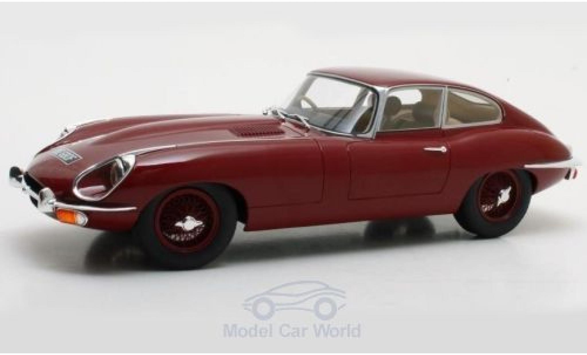 Jaguar E-Type 1/18 Cult Scale Models Coupe Series 2 rood RHD 1968 modelauto