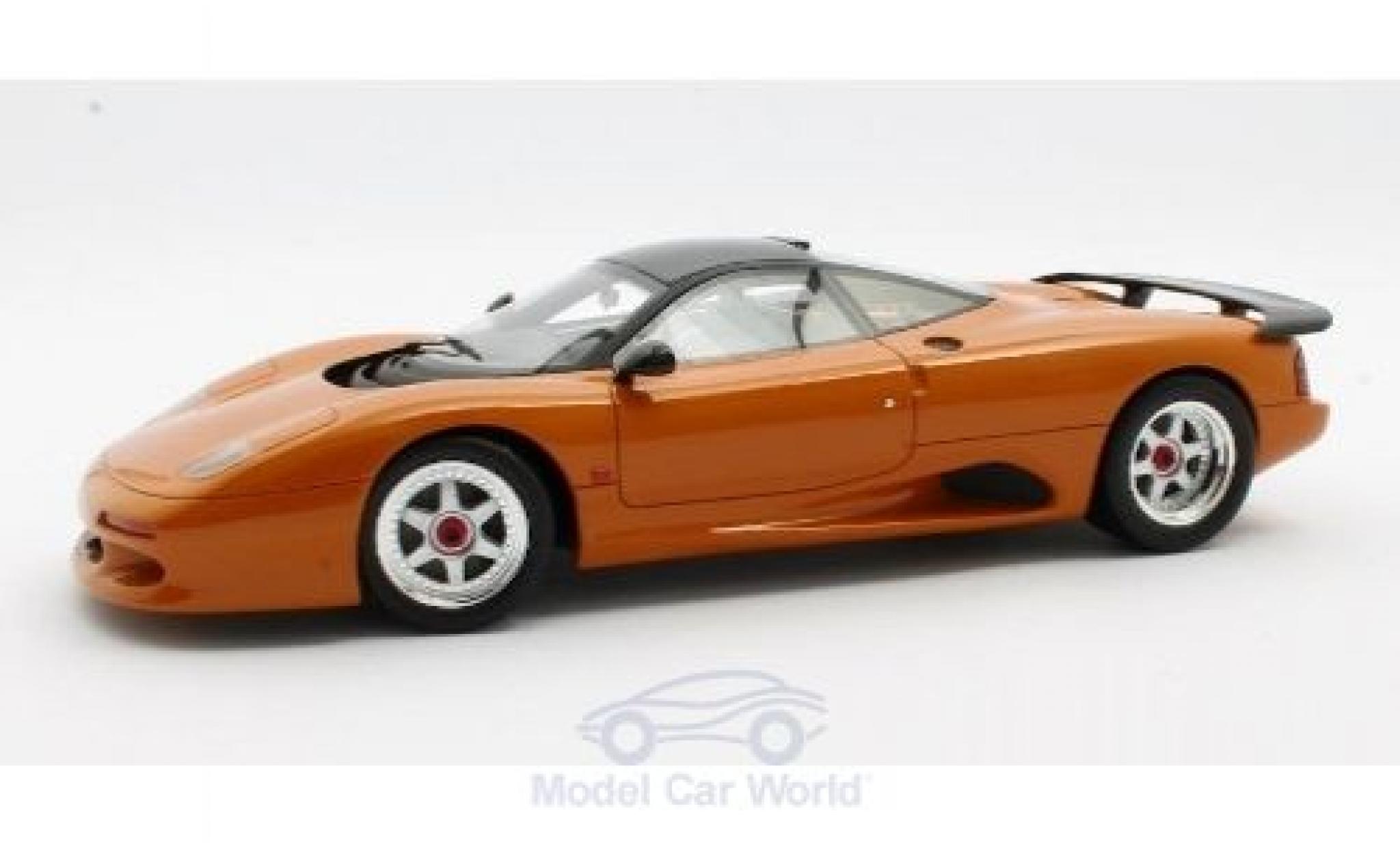 Jaguar XJ 1/18 Cult Scale Models -R metallic oranje RHD 1990 modelauto