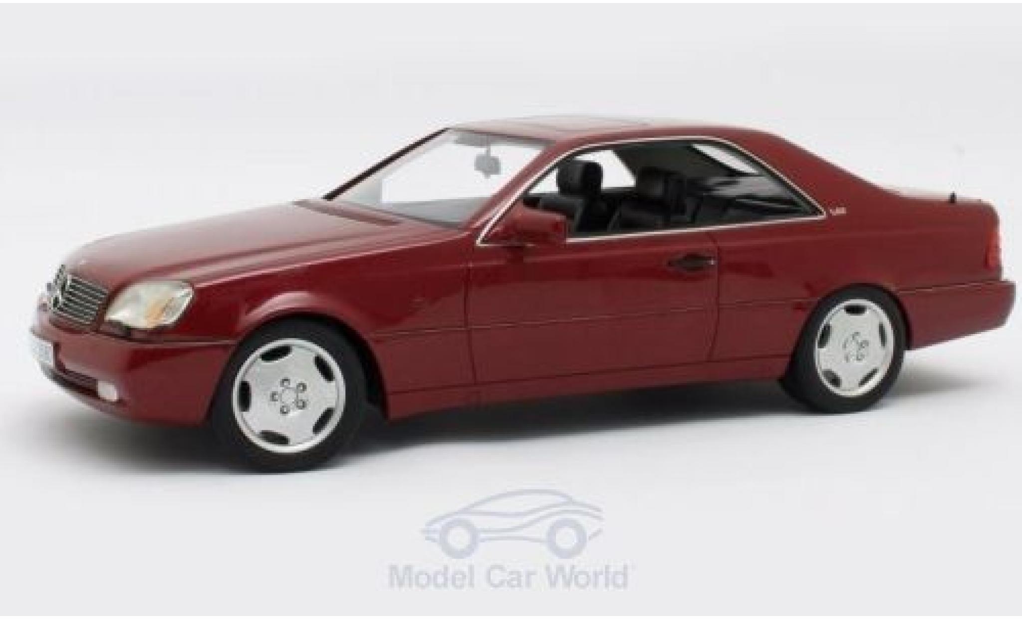 Mercedes 600 1/18 Cult Scale Models SEC (C140) metallic rood 1992 modelauto