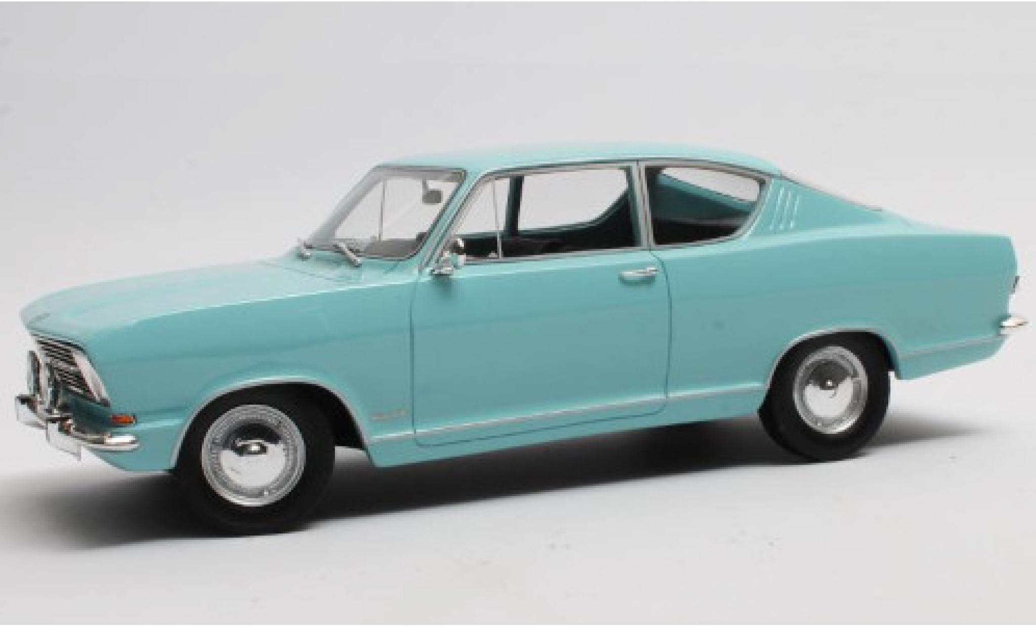 Opel Kadett 1/18 Cult Scale Models B Coupe blauw 1966 Kiemen-Coupe modelauto