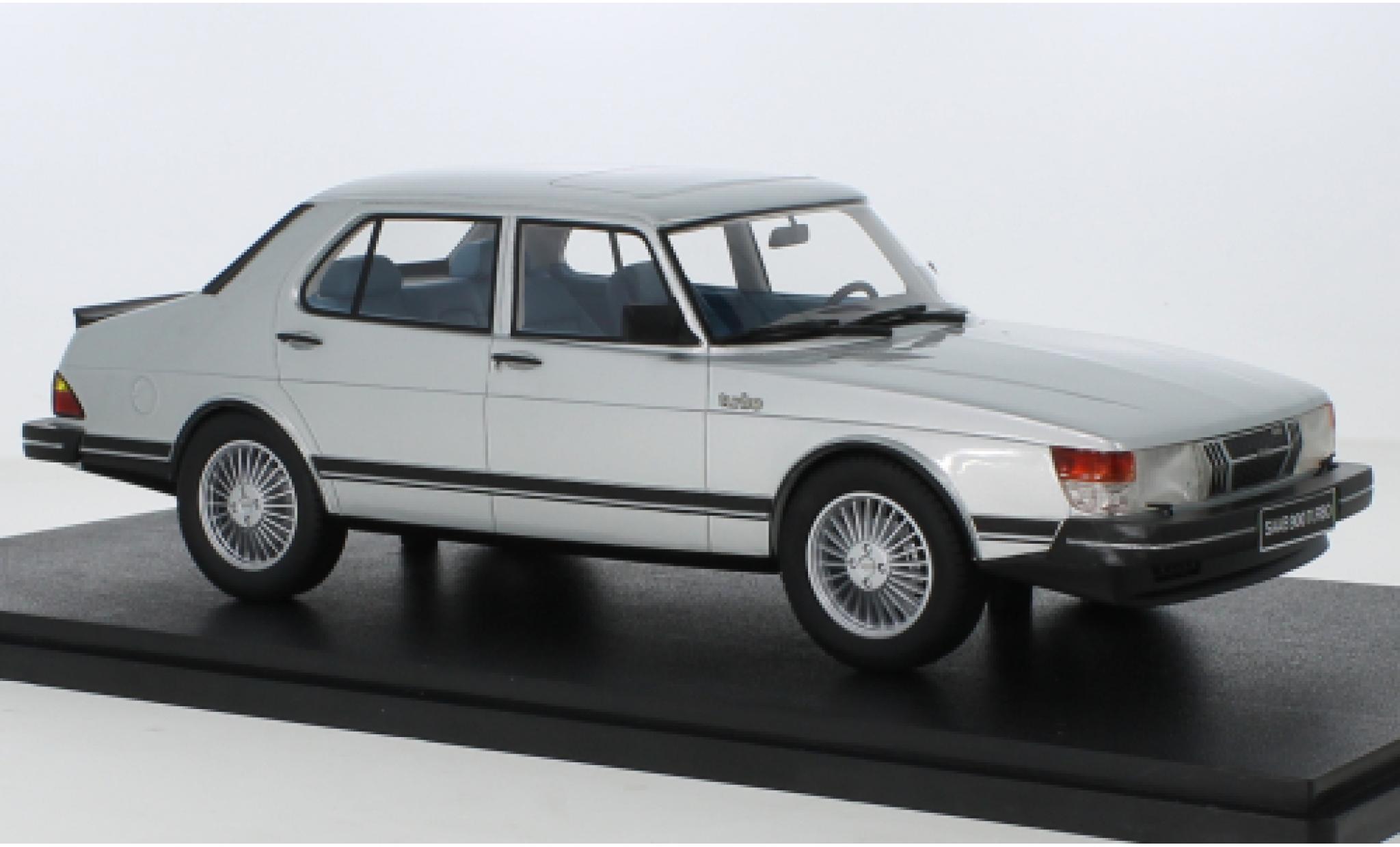 Saab 900 1/18 Cult Scale Models Turbo grijs 1983 modelauto
