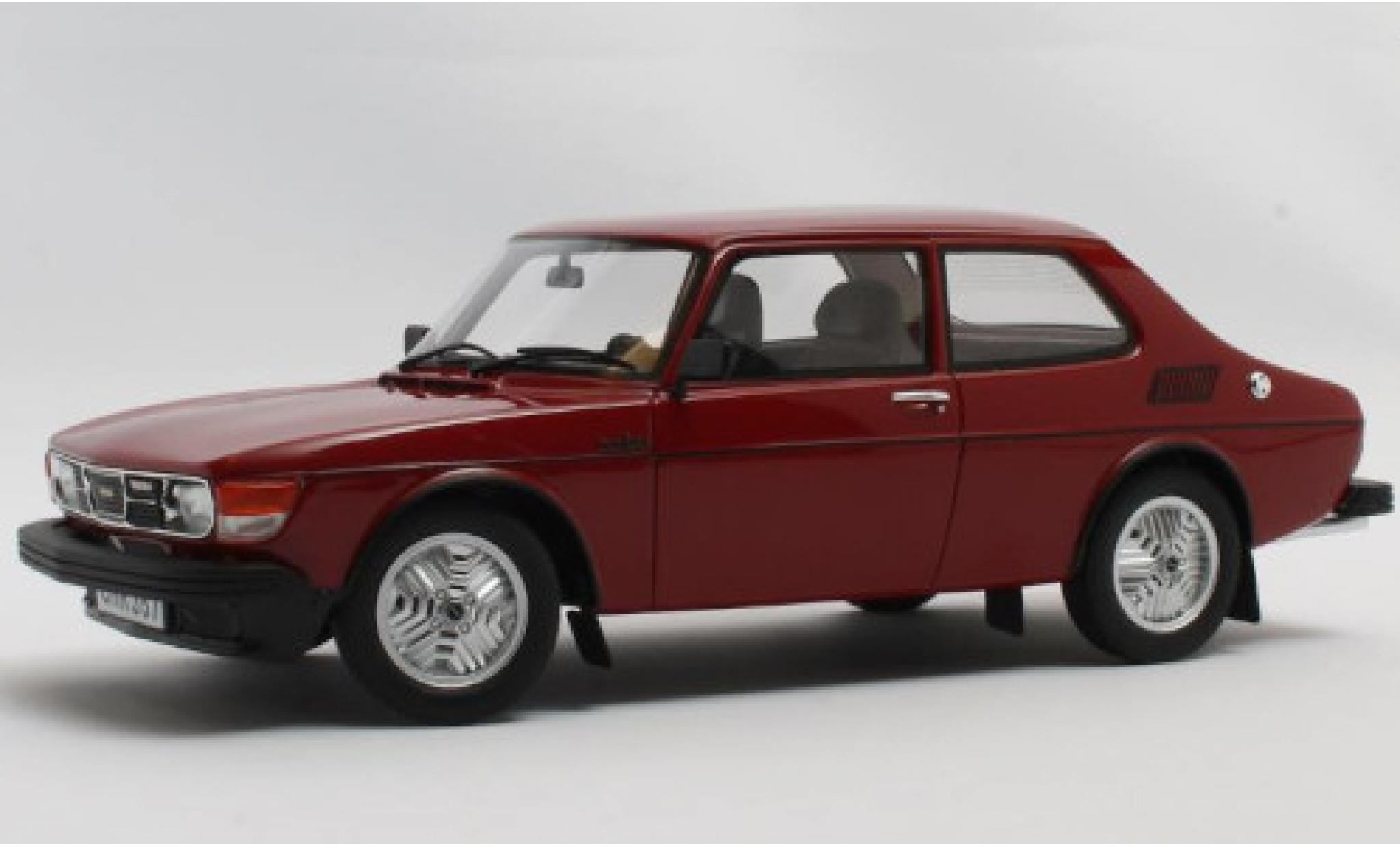 Saab 99 1/18 Cult Scale Models Turbo rood 1978 modelauto