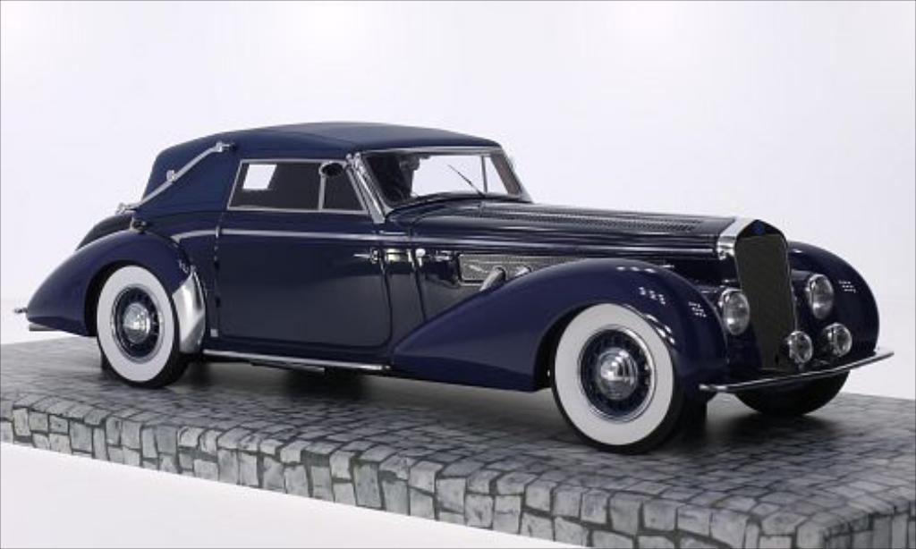 Delage D8-120 1/18 Minichamps Cabriolet blauw/blauw RHD 1939 modelauto