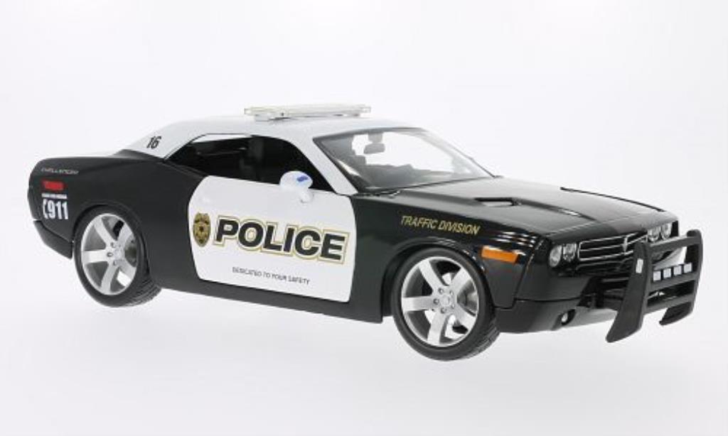 Dodge Challenger Concept 1/18 Maisto Concept Politie zwart/wit 2005 modelauto