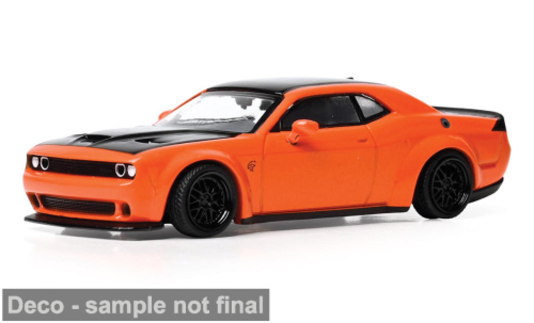 Dodge Challenger 1/64 IXO America SRT Hellcat oranje/zwart 2019 1:64 modelauto