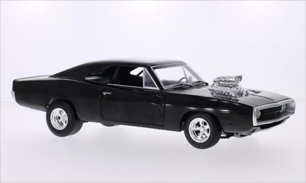 Dodge Charger 1/18 Hot Wheels zwart The Fast and the Furious 1970 modelauto