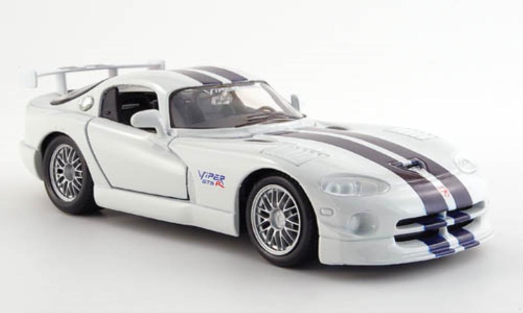 Dodge Viper 1/24 Maisto GT 2 wit mit blauwn Streifen modelauto