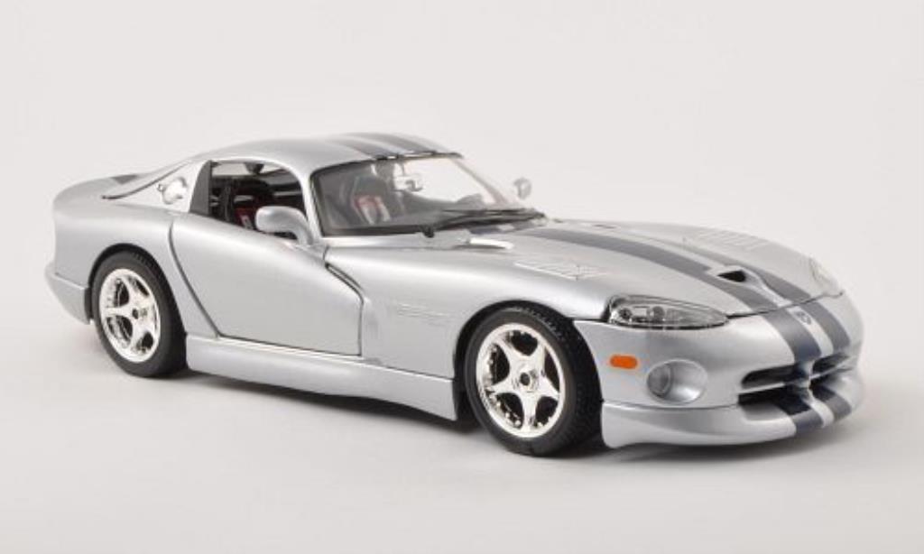 Dodge Viper GTS 1/18 Burago GTS Coupe grijs/blauw modelauto