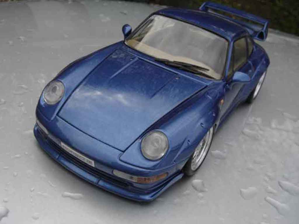 Porsche 911 GT2 lagon blauw 1/18 Ut Models