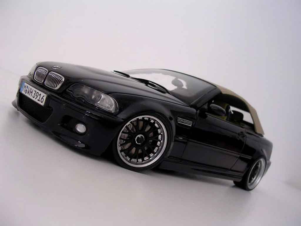 Bmw M3 Cabriolet E46 zwart jantes bbs 1/18 Kyosho