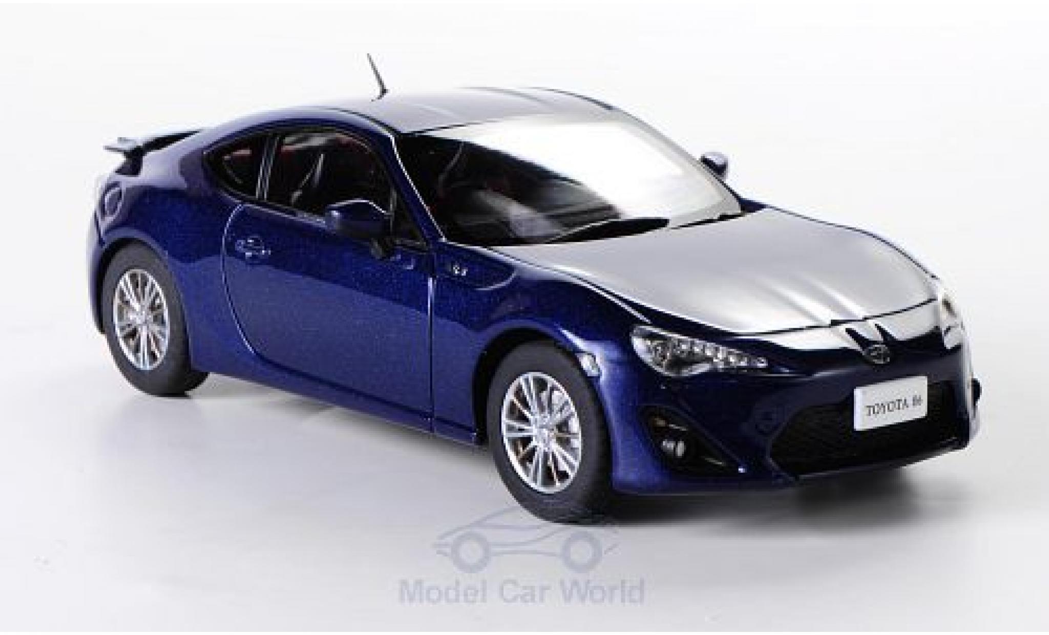 Toyota 86 1/43 Ebbro metallic blauw RHD modelauto