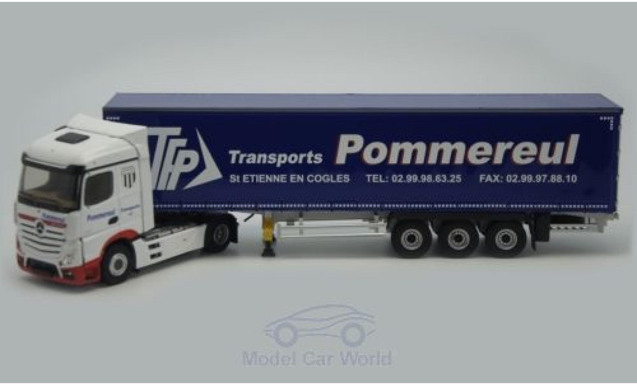Mercedes Actros 1/43 Eligor 2 Streamspace Pommereul Gardinenplanen-Sattelzug modelauto