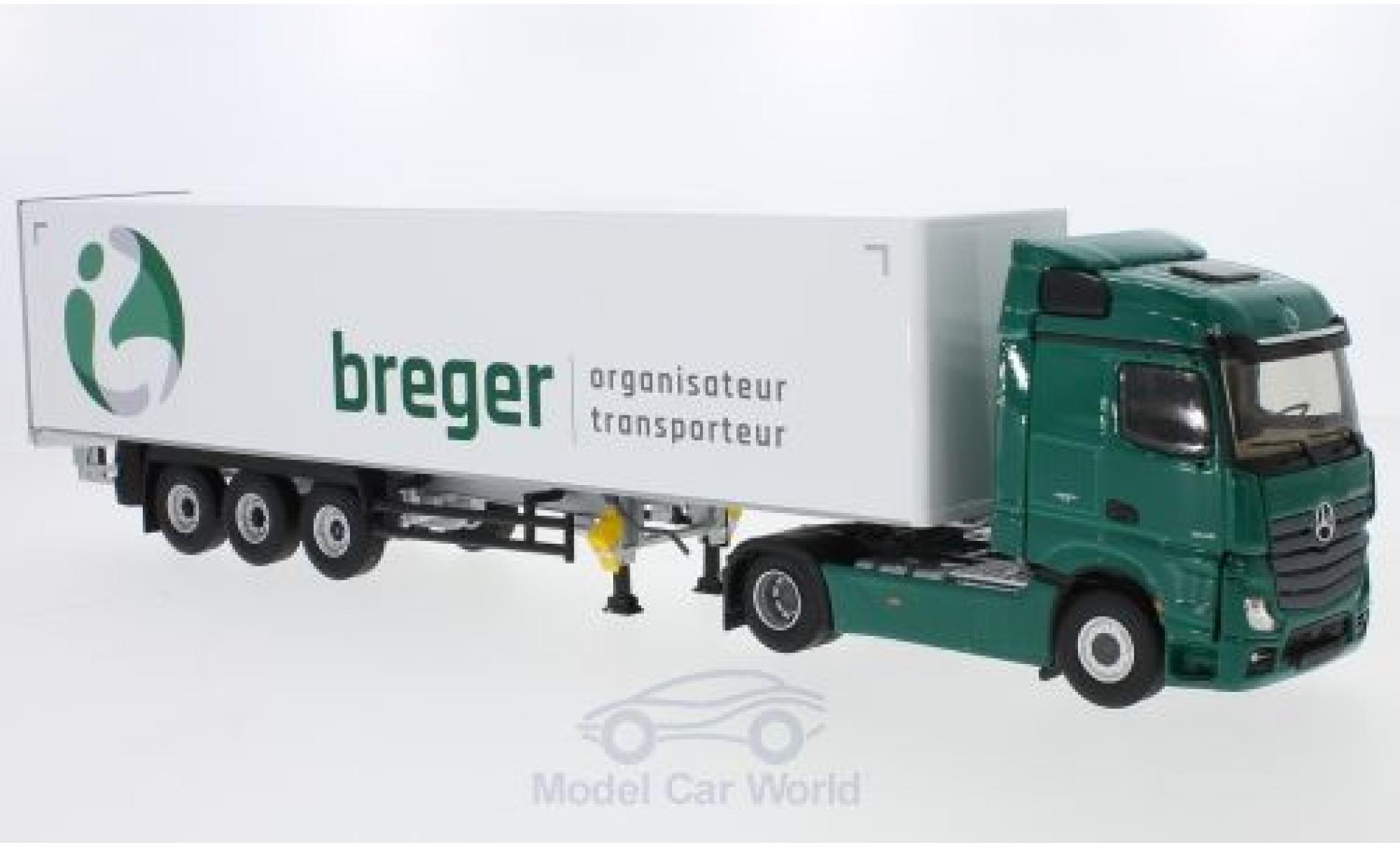 Mercedes Actros 1/43 Eligor 2 Streamspace Breger Gardinenplanen-Sattelzug modelauto