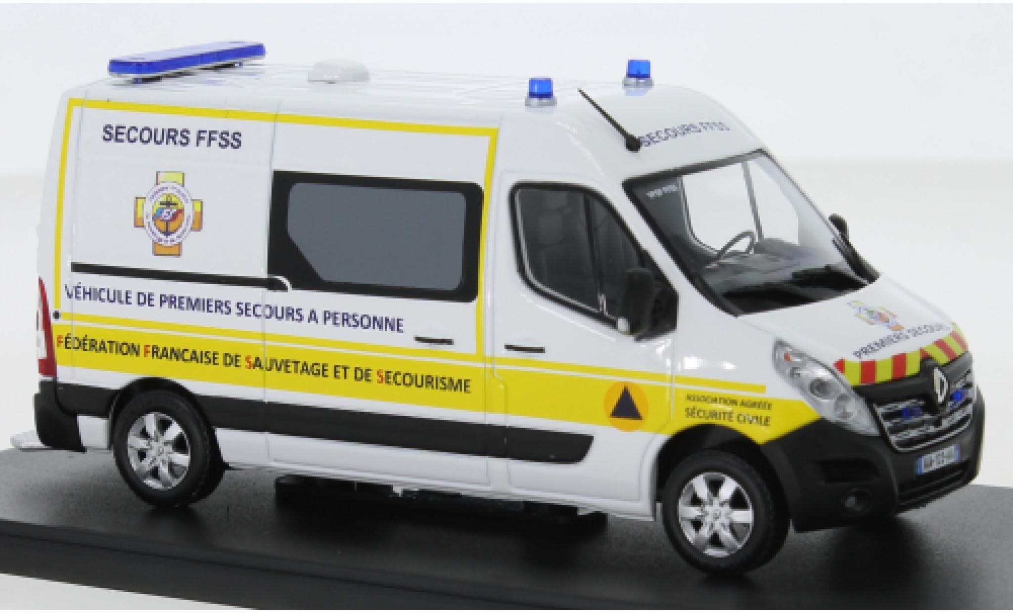 Renault Master 1/43 Eligor Kasten Premiers Secours FFSS 2014 modelauto