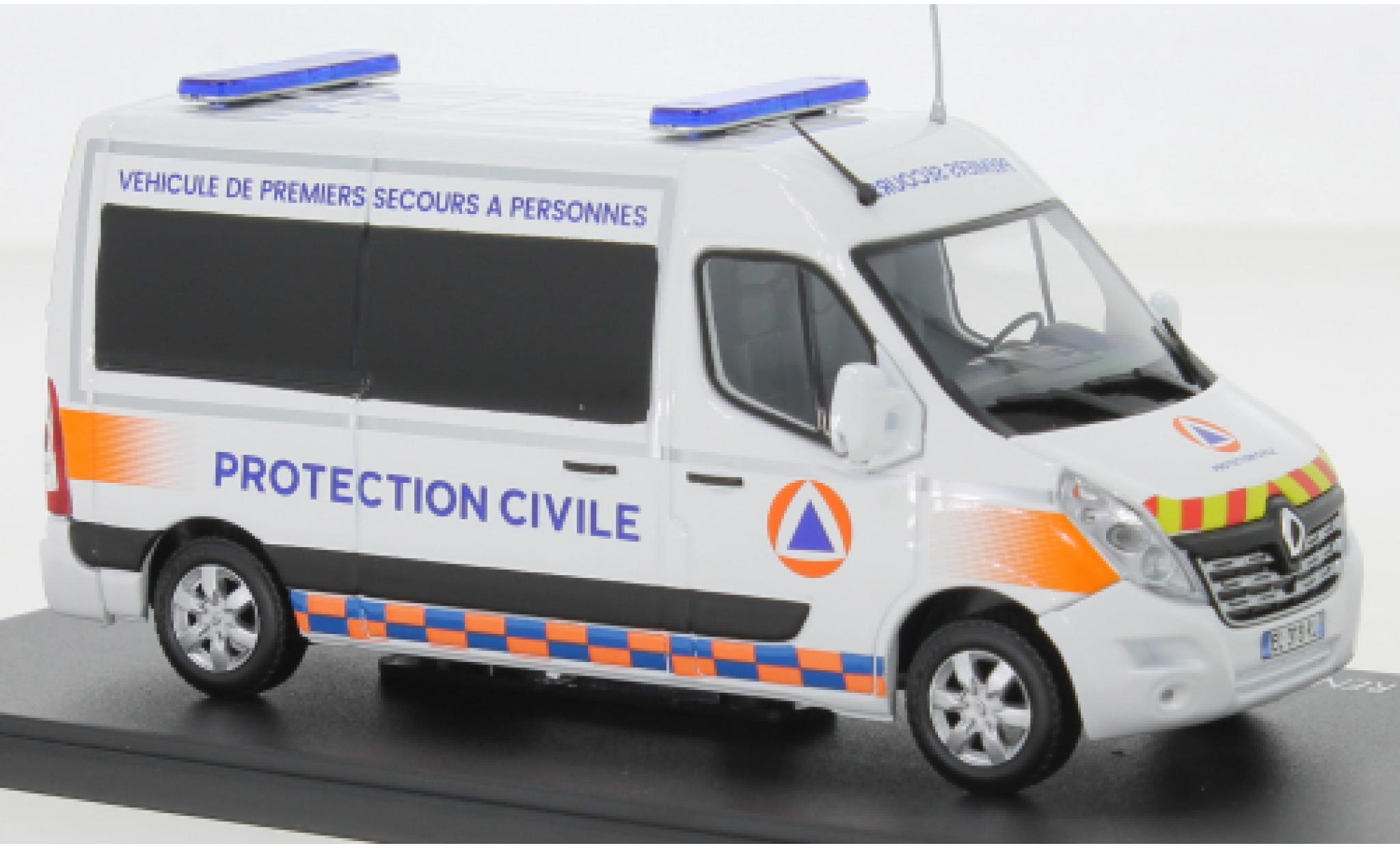 Renault Master 1/43 Eligor Kasten Premiers Secours - Proodection Civile 2014 modelauto