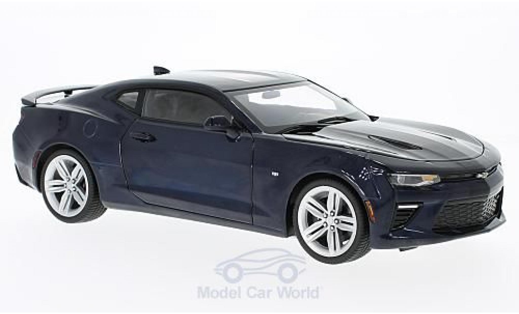 Chevrolet Camaro 1/18 Ertl SS metallic blauw 50th Anniversary 2016 ohne Vitrine modelauto