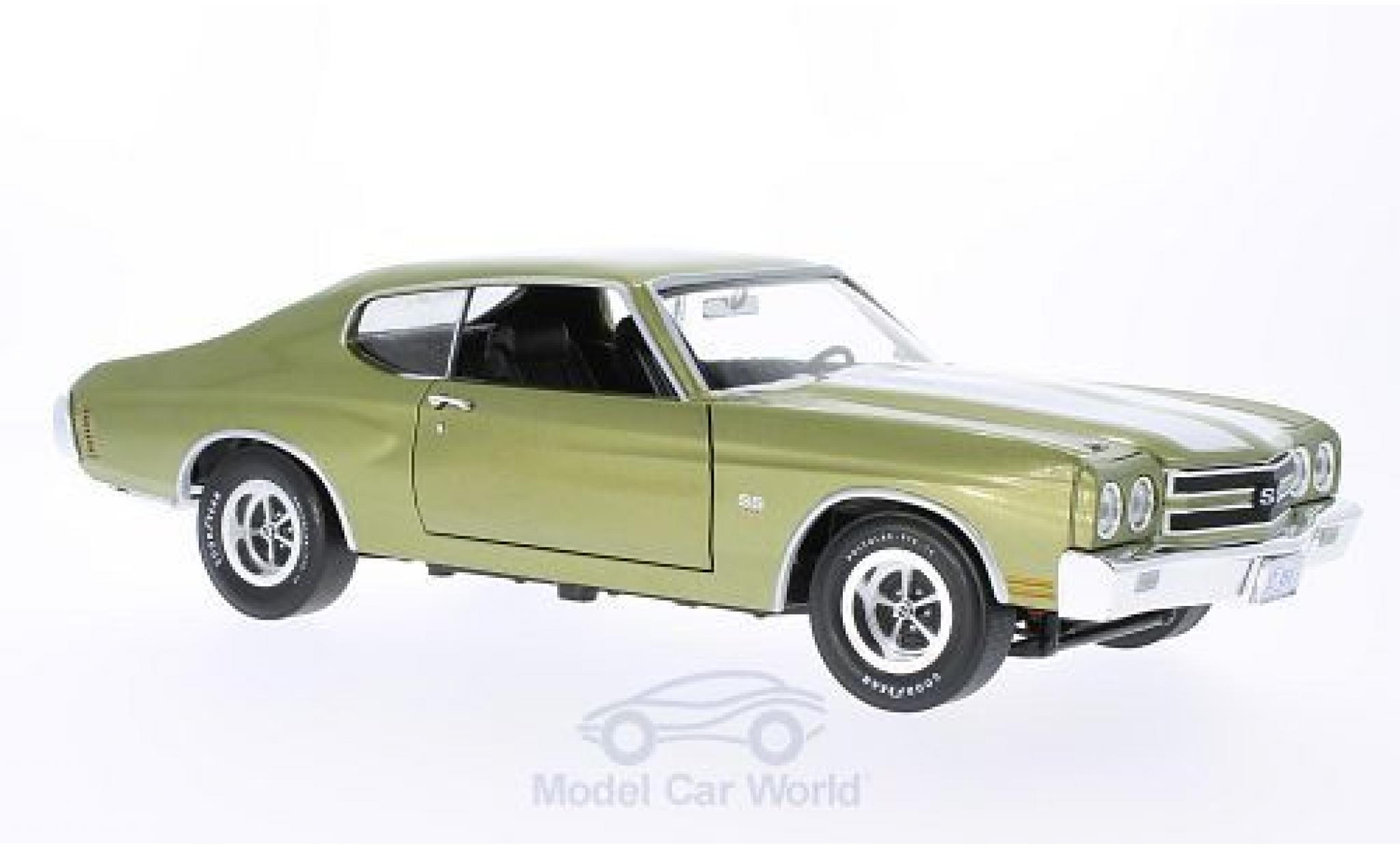 Chevrolet Chevelle 1970 1/18 Ertl SS 454 metallic groen/wit 1970 modelauto
