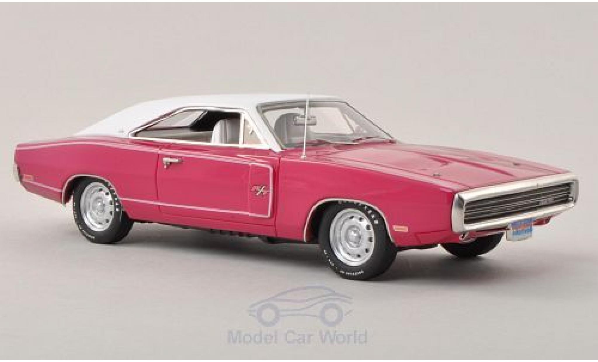 Dodge Charger 1970 1/43 Ertl R/T roze/wit 1970 modelauto