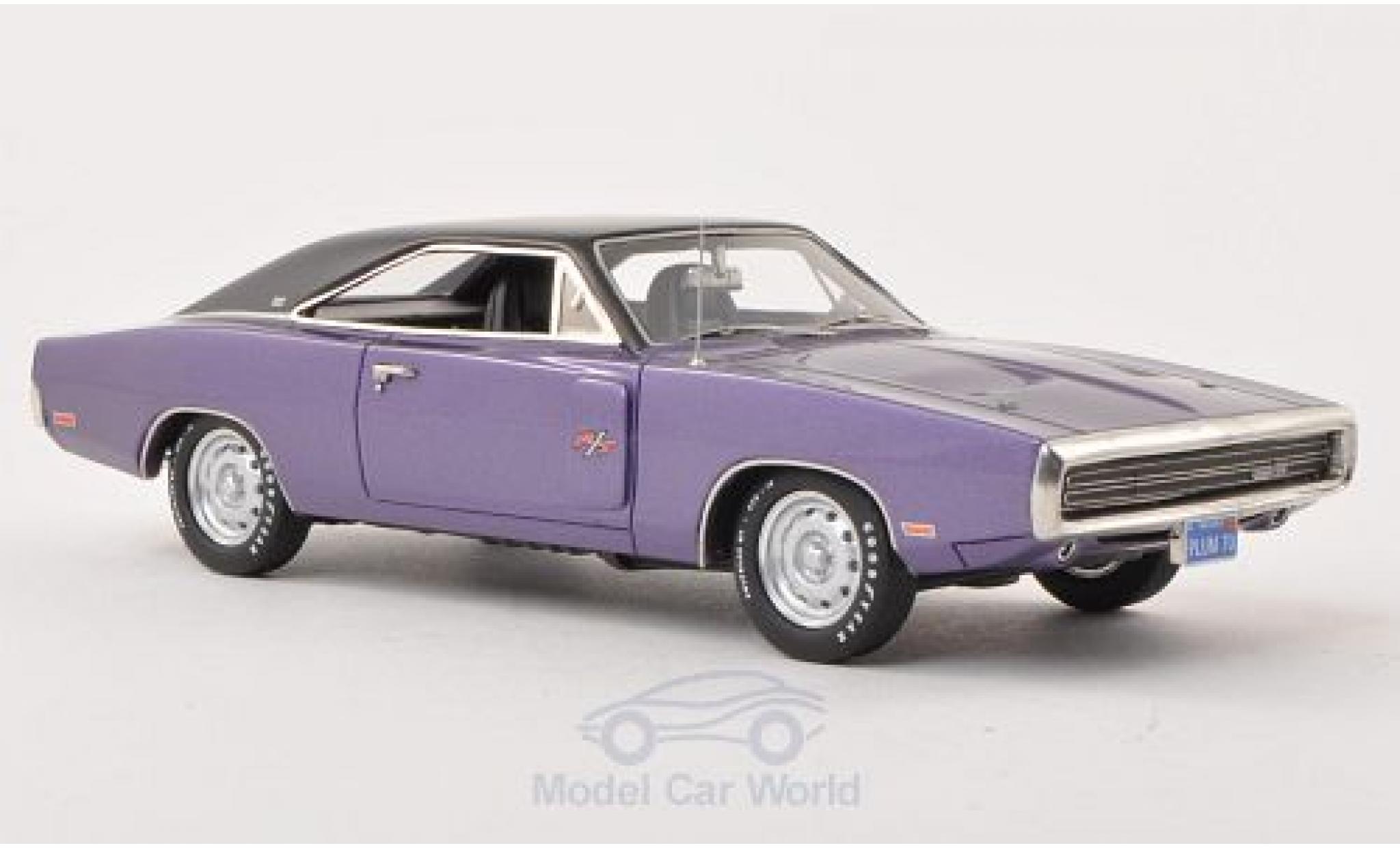 Dodge Charger 1970 1/43 Ertl R/T paarsee/matt-zwart 1970 modelauto