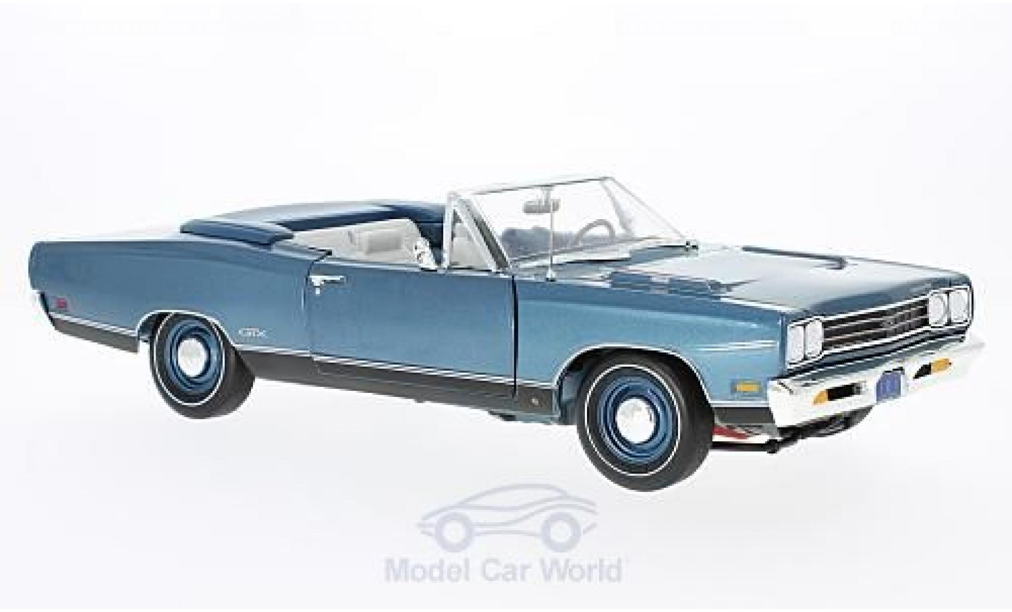 Plymouth GTX 1/18 Ertl Cabriolet metallic blauw 50th Anniversary 1969 ohne Vitrine modelauto