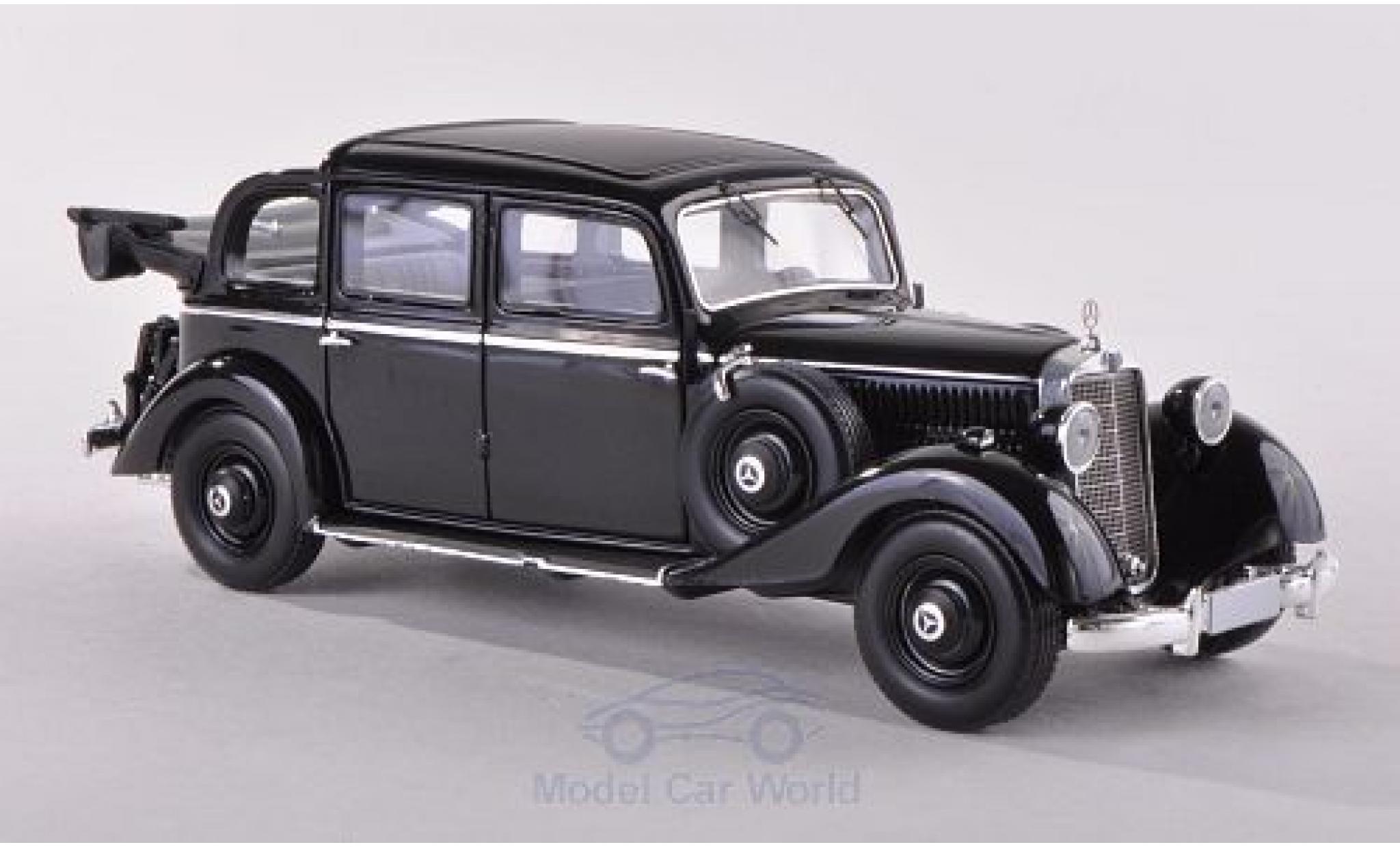 Mercedes 260 1/43 Esval Models D Pullmann Landaulet zwart 1936 ge&ouml;ffnet modelauto