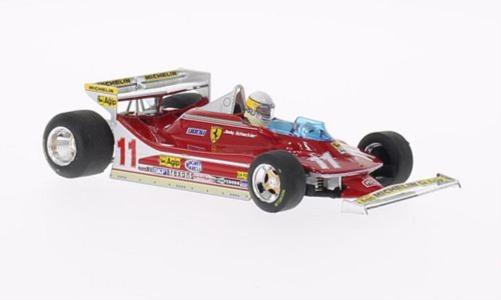 Ferrari 312 T4 1/43 Brumm T4 No.11 mit Fahrerfigur GP Monaco 1979 modelauto
