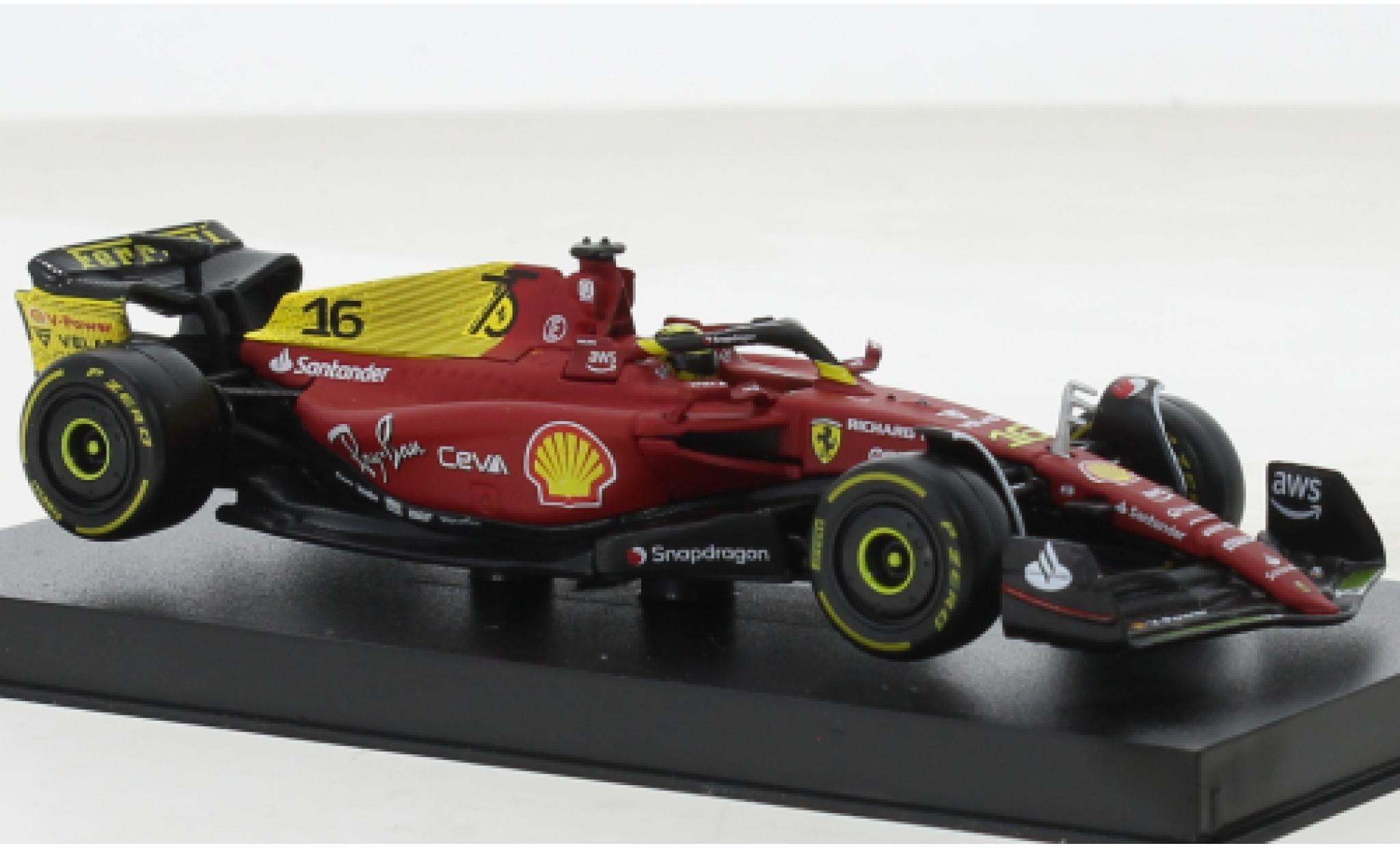 Ferrari F1 1/43 Burago -75 Formel 1 GP Monza 2022 Scuderia #16 C.Leclerc 1:43 Bburago modelauto