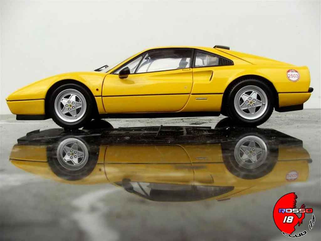Ferrari 328 GTB geel 60 relay #2503 1/18 Kyosho