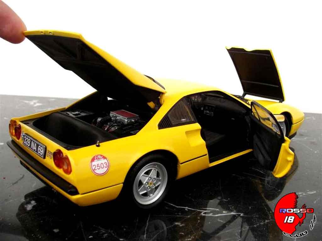 Ferrari 328 GTB geel 60 relay #2503 1/18 Kyosho