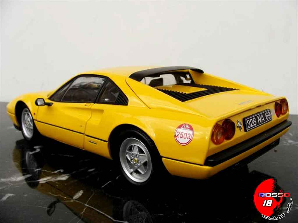 Ferrari 328 GTB geel 60 relay #2503 1/18 Kyosho