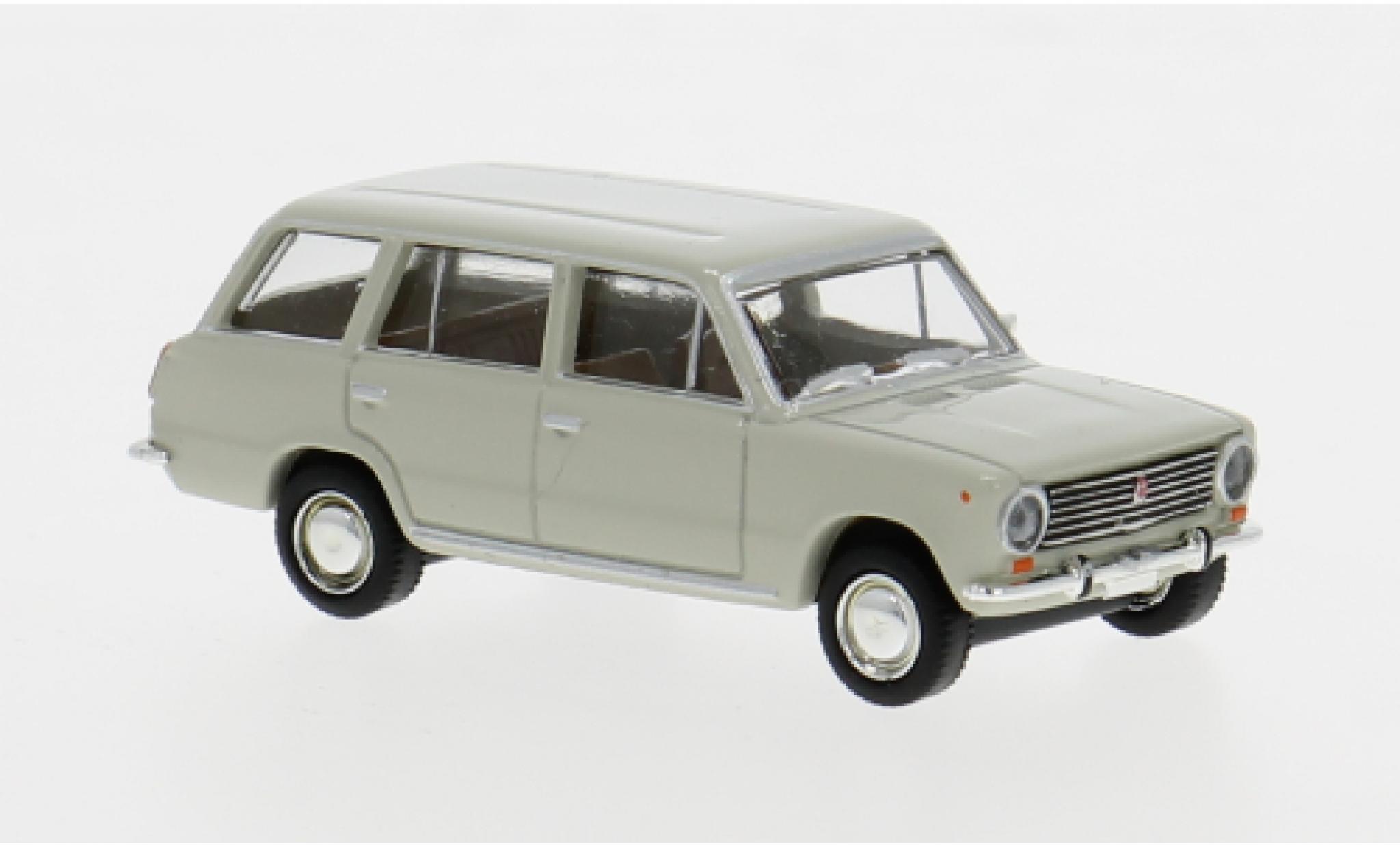Fiat 124 1/87 Brekina Familiare grijs 1966 1:87 modelauto