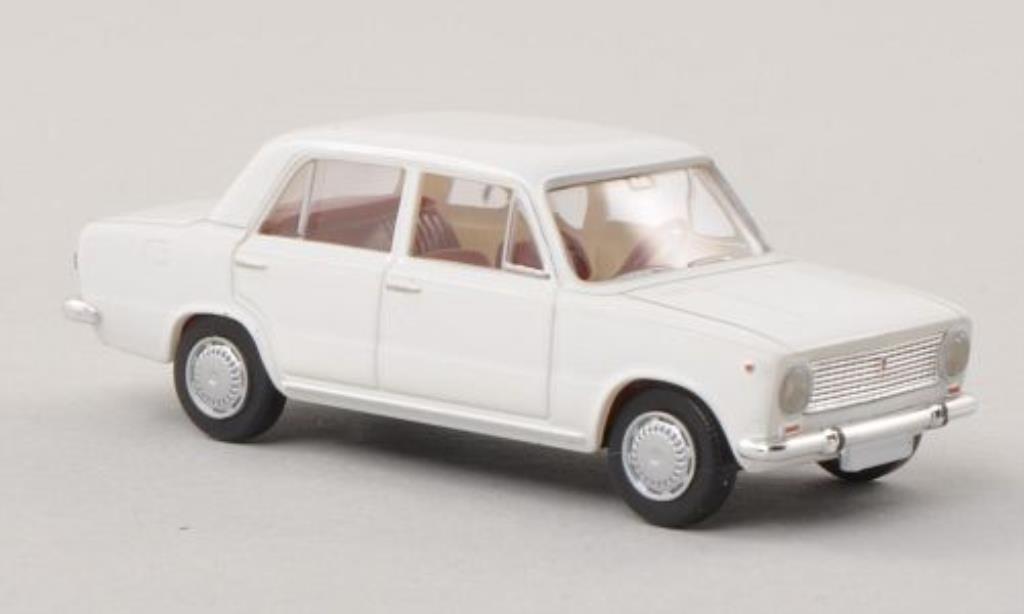 Fiat 124 1/87 Brekina wit modelauto