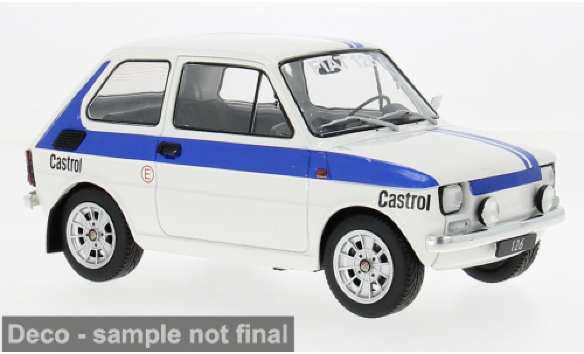 Fiat 126 1/18 MCG wit/blauw 1972 1:18 modelauto