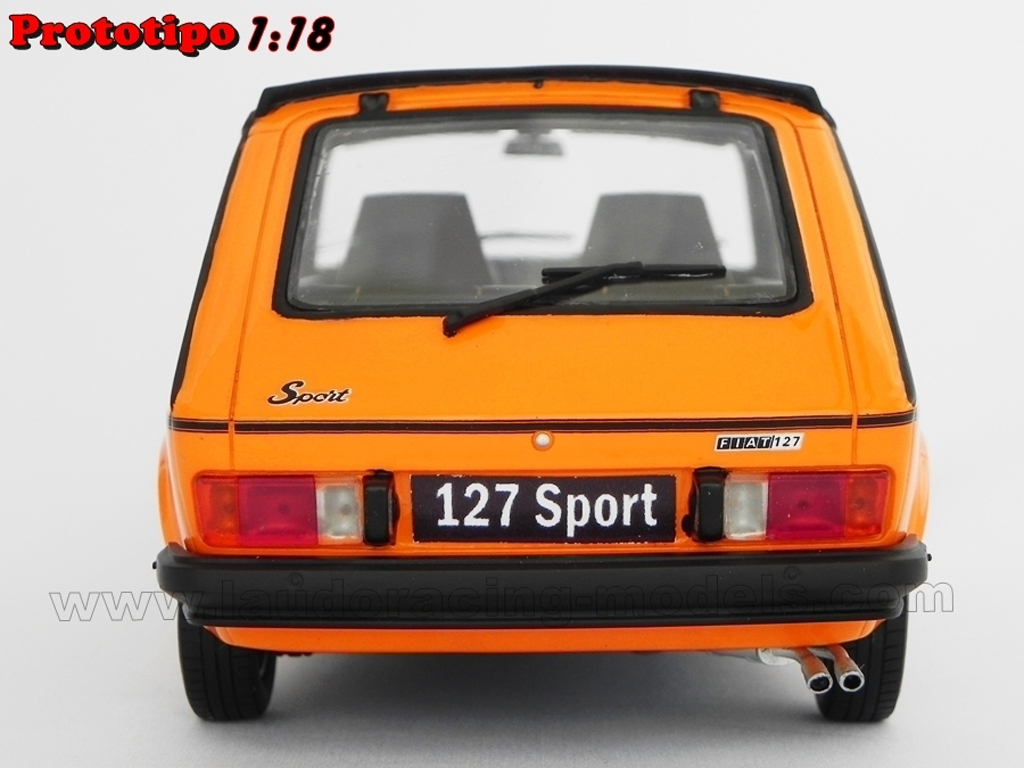 Fiat 127 Sport 70 HP LM090B oranje 1/18 Laudoracing Models