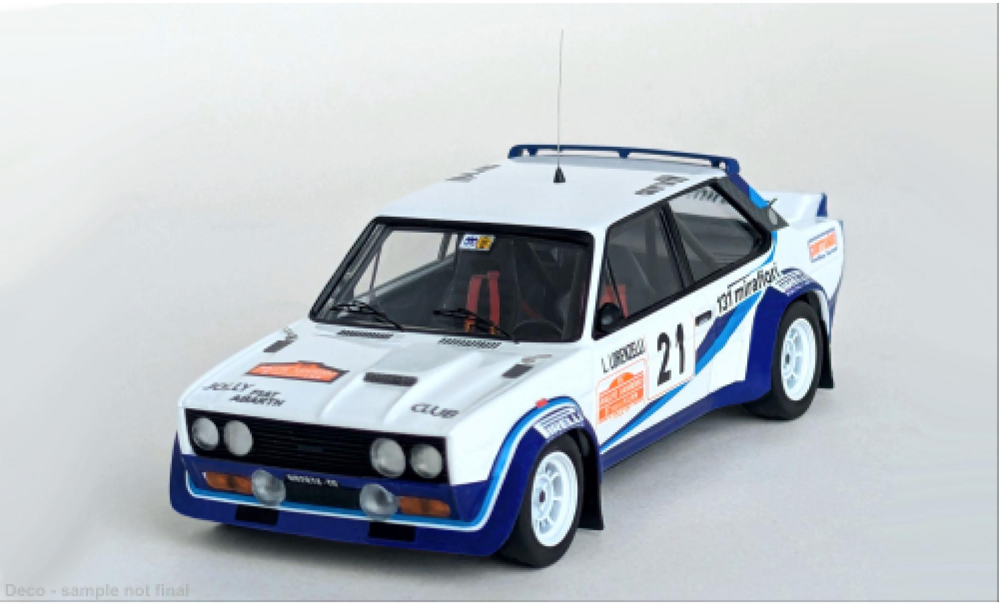 Fiat 131 1/43 Trofeu Abarth Rally San Remo 1977 #21 L.Lorenzelli/F.Collorafi 1:43 modelauto