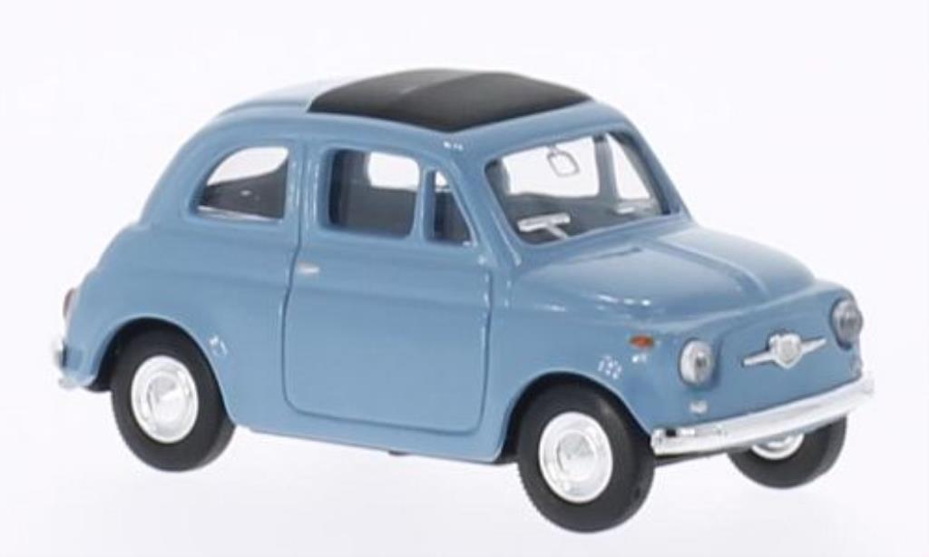 Fiat 500 1/43 Del Prado blauw modelauto