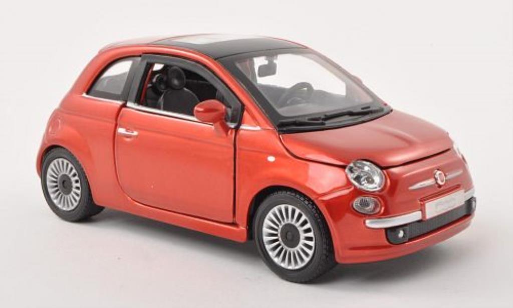 Fiat 500 1/24 Burago kupfer 2007 modelauto