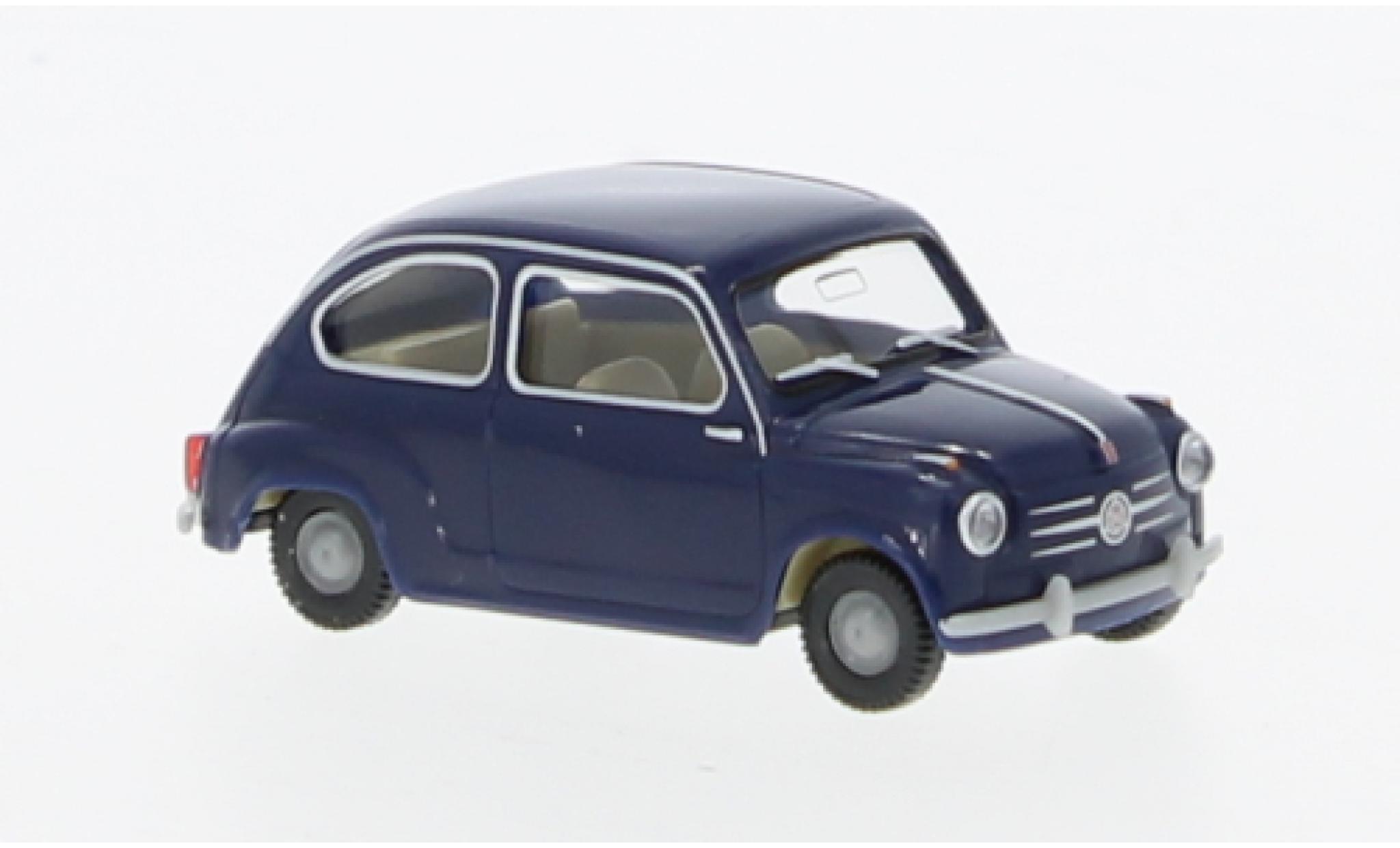 Fiat 600 1/87 Wiking blauw 1955 1:87 modelauto