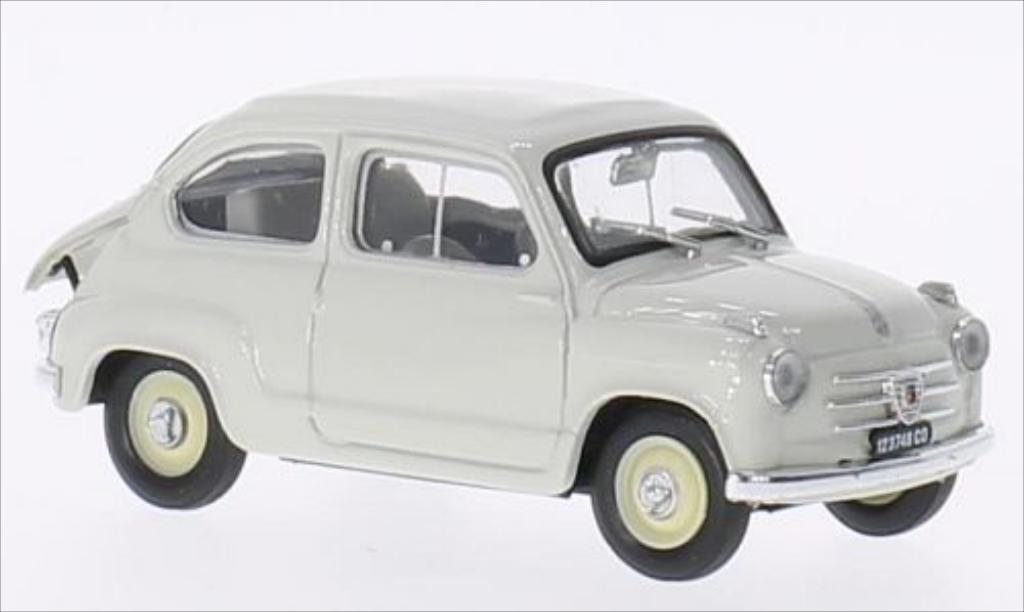 Fiat 600 1/43 Brumm grijs 1956 modelauto