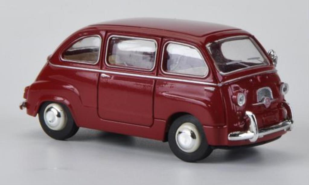 Fiat 600 1/87 Brekina Multipla rood modelauto