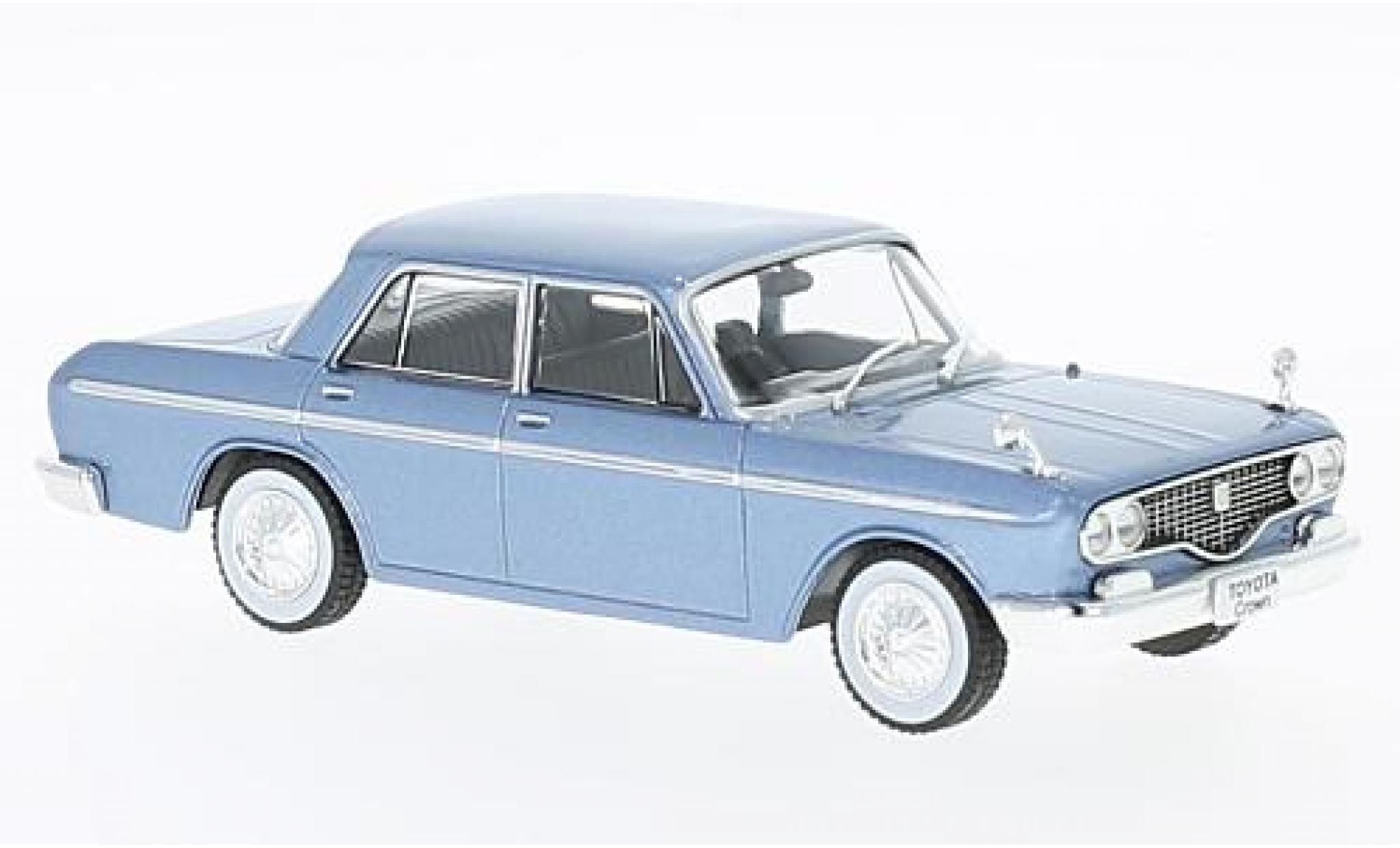Toyopet Crown 1/43 First 43 Models Toyota metallic blauw clair RHD 1962 modelauto