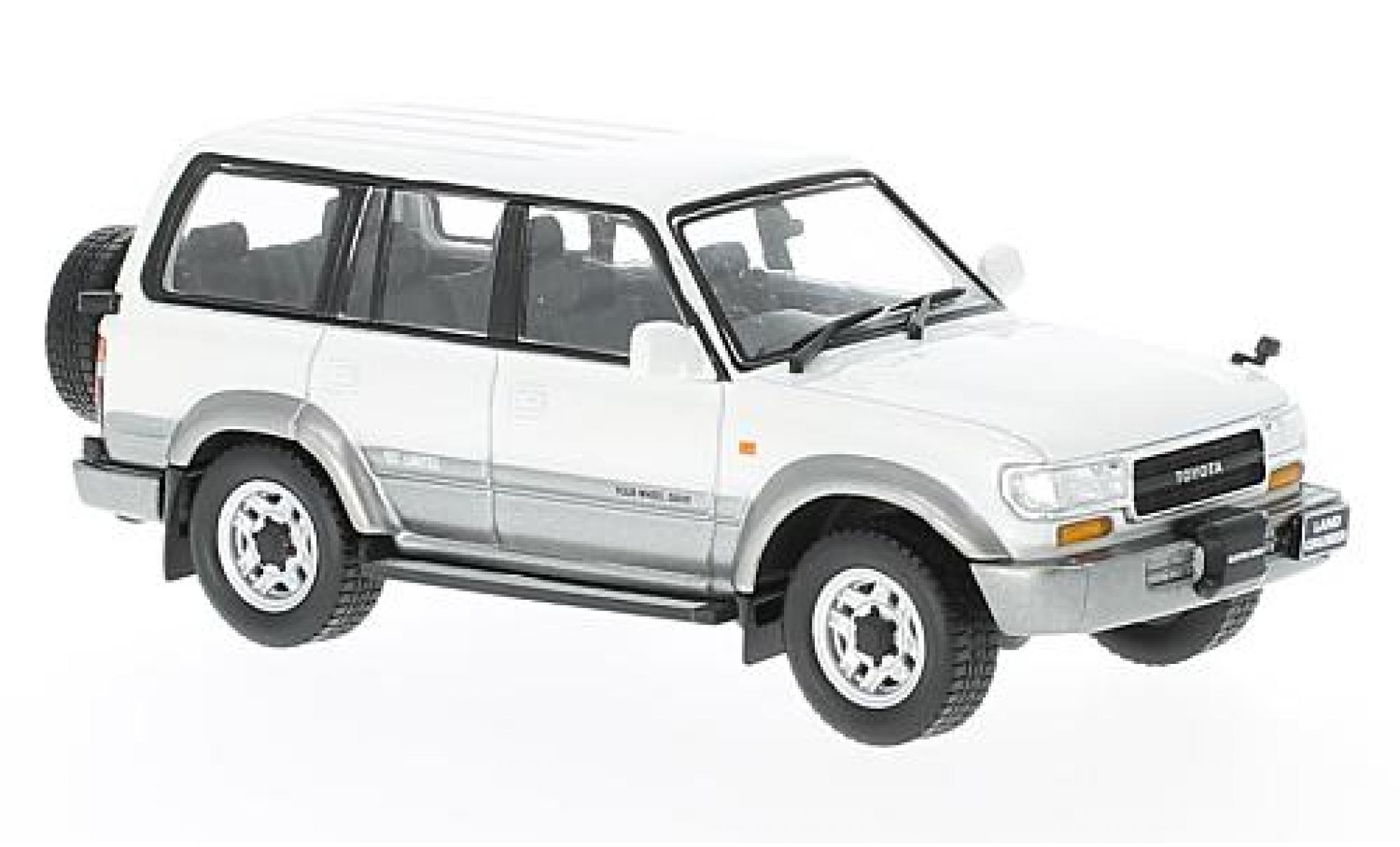 Toyota Land Cruiser 1/43 First 43 Models LC80 metallic wit/grijs RHD 1992 modelauto