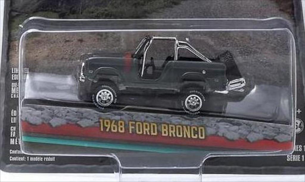 Ford Bronco 1/64 Greenlight metallic grijs 1968 modelauto