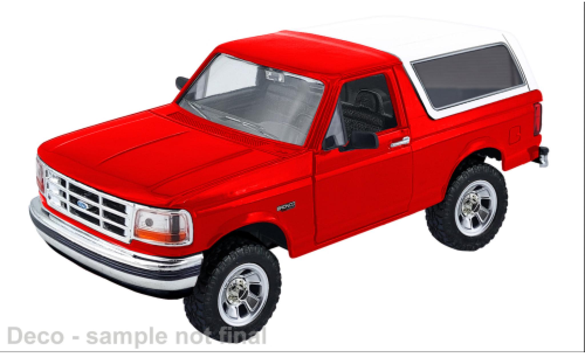 Ford Bronco 1/24 Motormax rood/wit 1993 1:24 modelauto